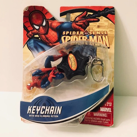 Spider Man Keychain with Web Climbing Action  Spider Sense Spiderman - Picture 1 of 16
